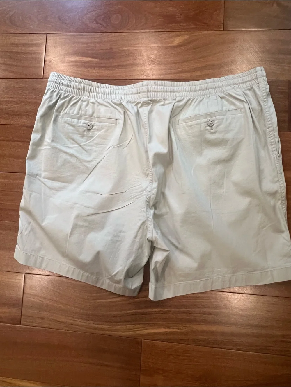 J. Crew NWT Mens Off-White Casual Dock Shorts, Elastic Waist, XXL